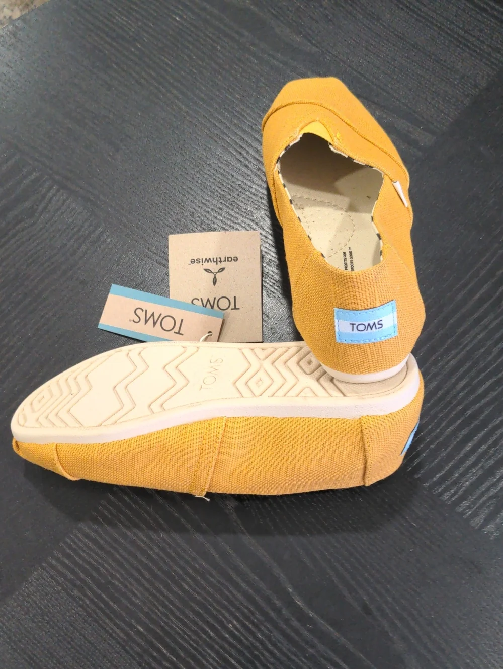 TOMS Women's Mustard Yellow Canvas Slip-Ons